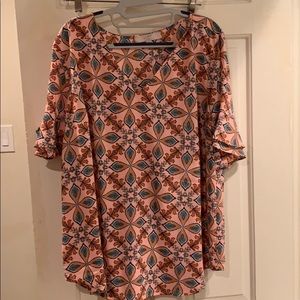 Loft ruffled sleeve blouse